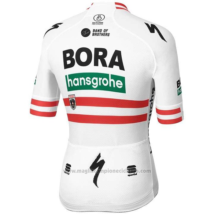 2020 Abbigliamento Ciclismo Bora Campione Austria Manica Corta e Salopette